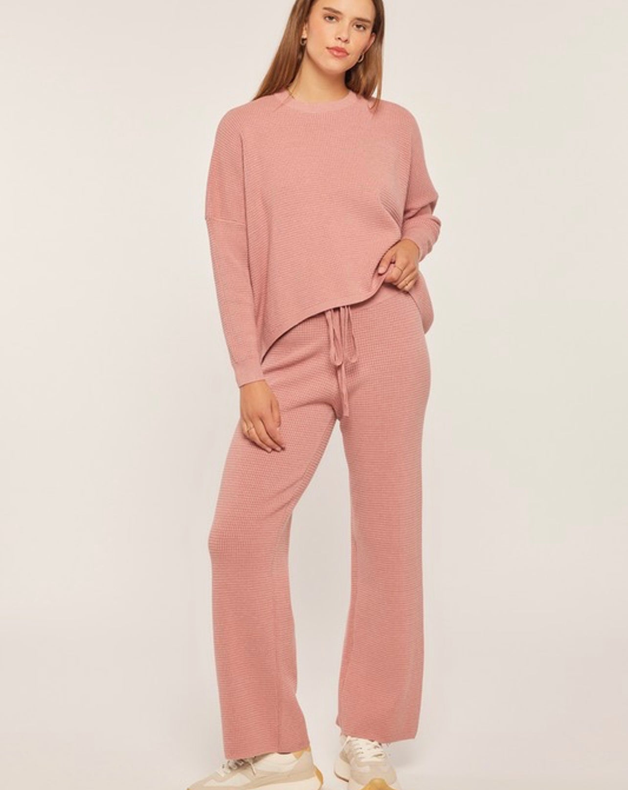 Waffle Textured Sweater