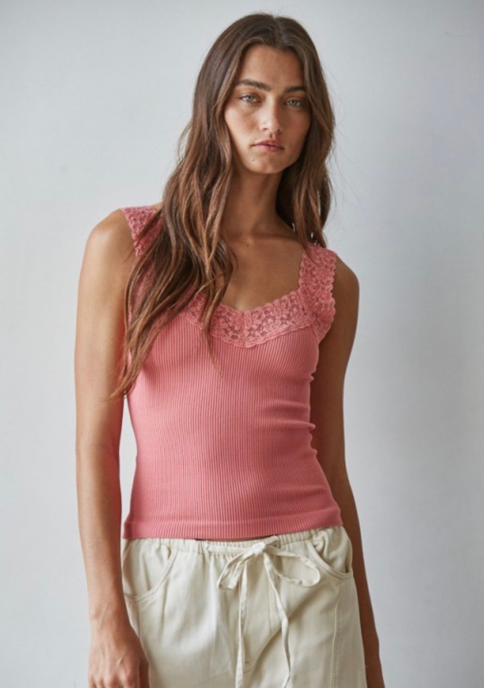 Lace Trim Tank