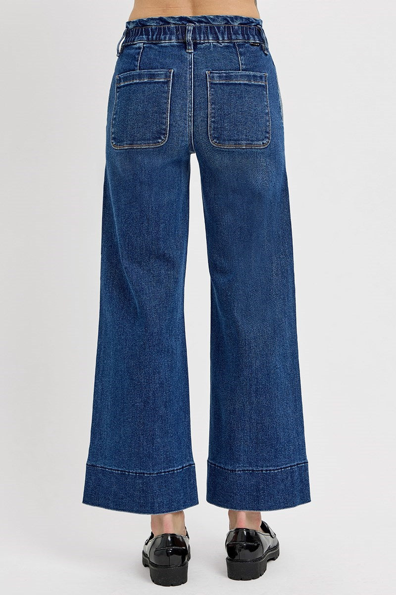 Risen High Rise Ruffle Band Jean