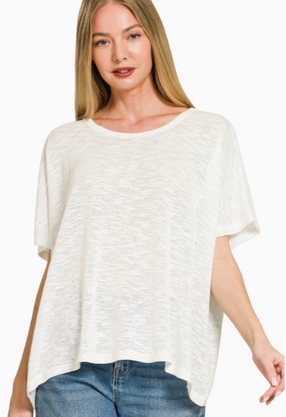 Oversized Slub Hacci Top