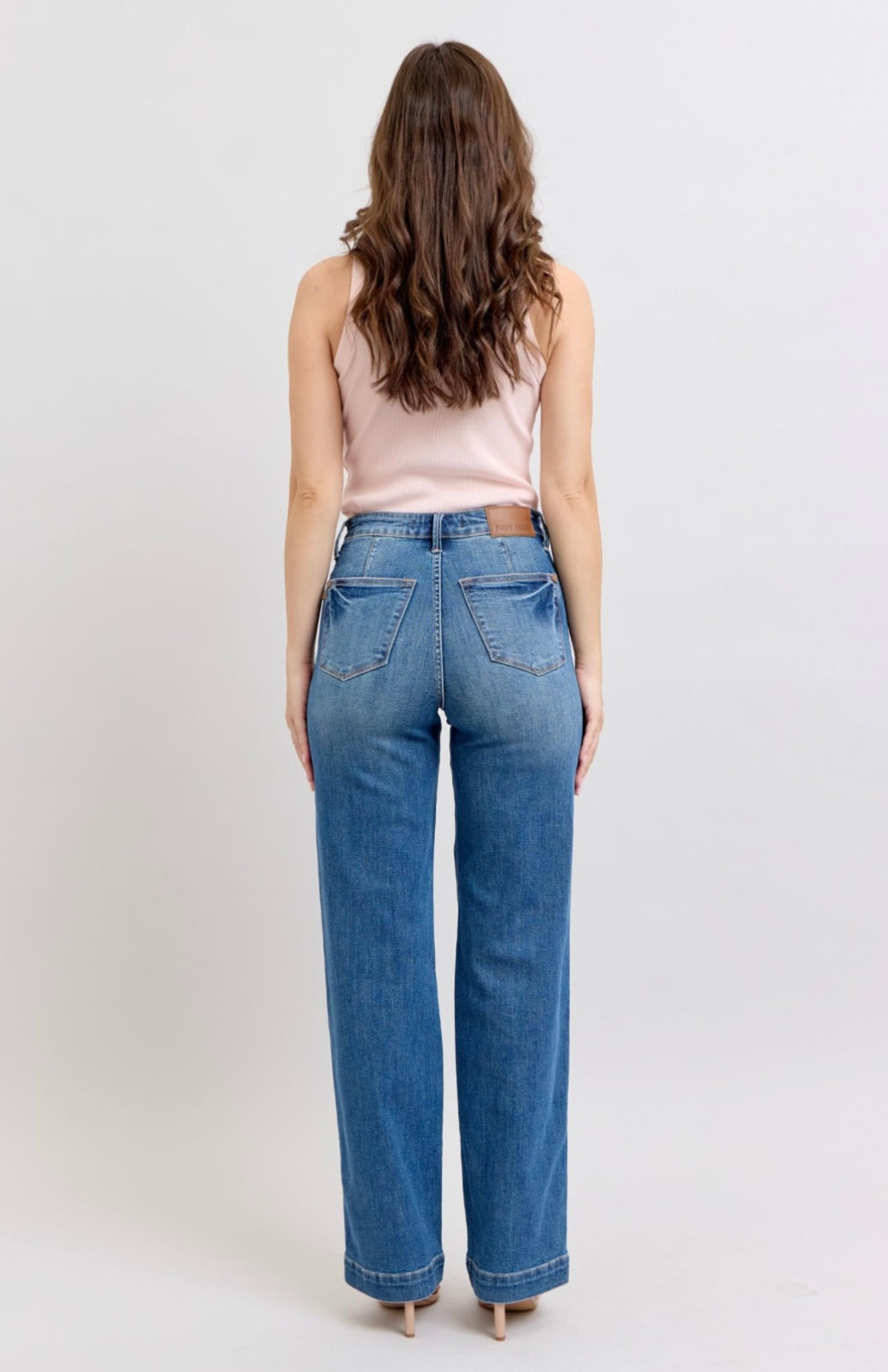 Judy Blue Contrast Thread Straight Jean