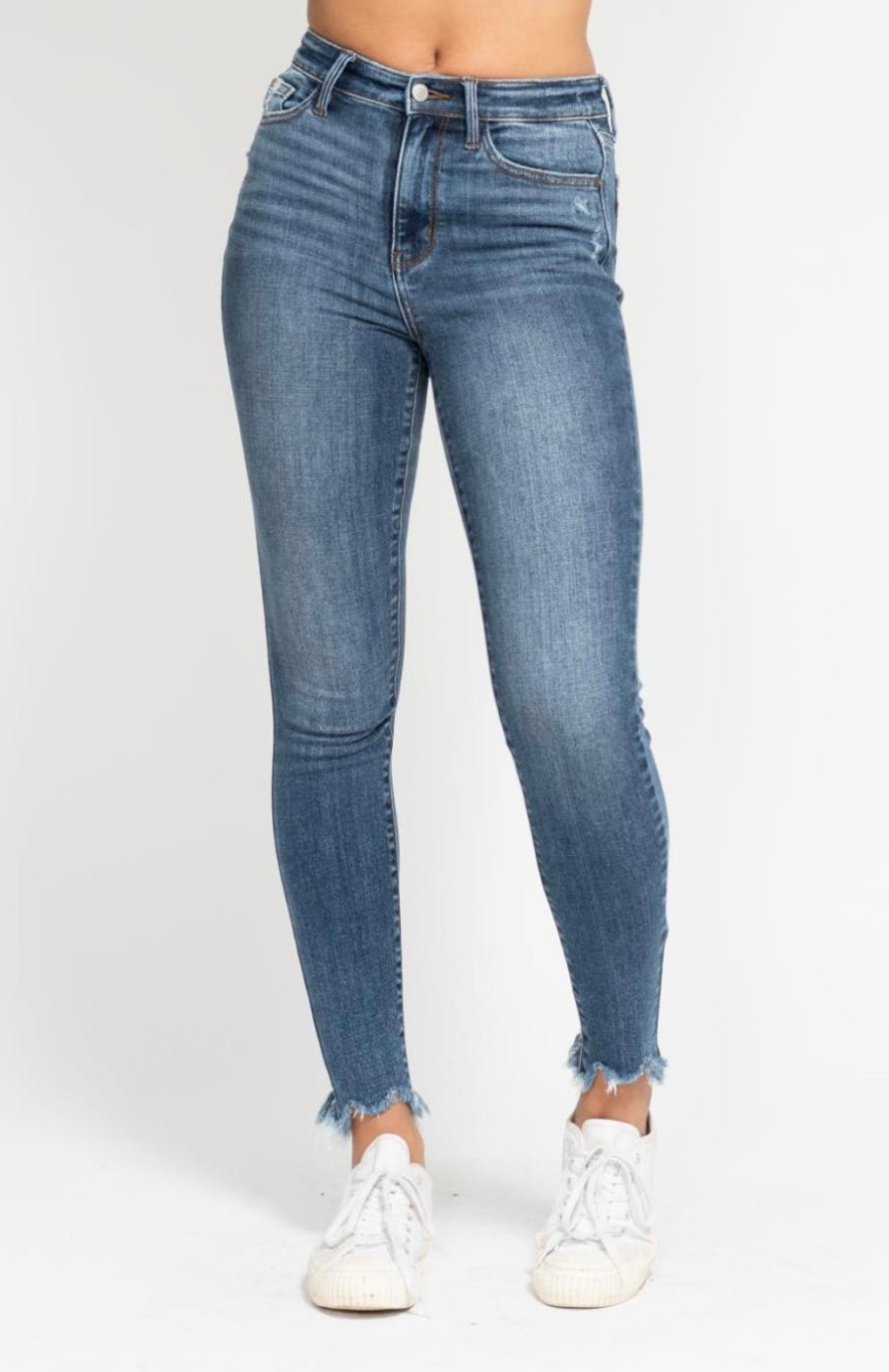 Judy Blue HW Shark Bite Skinny Jean