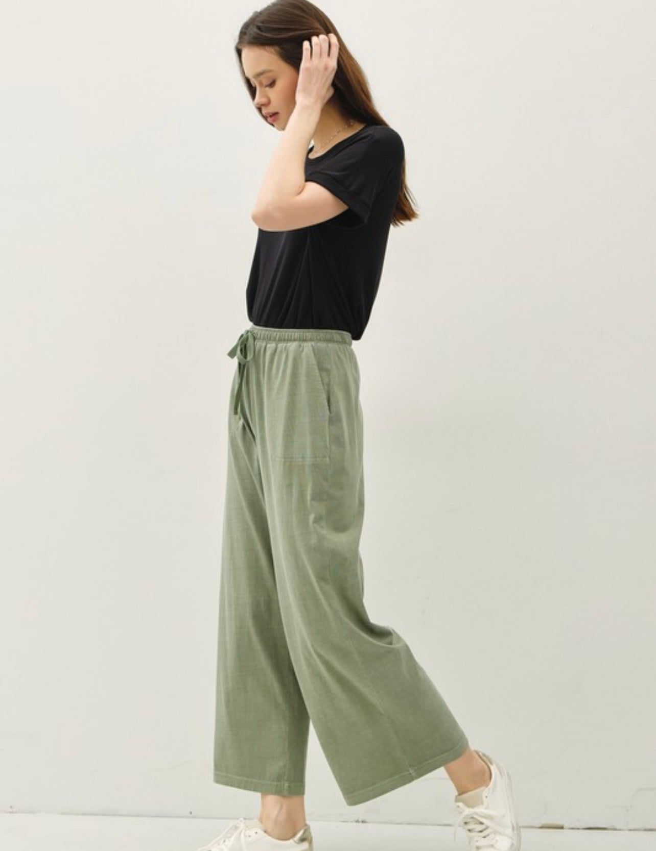 Cotton Wide Leg Pant