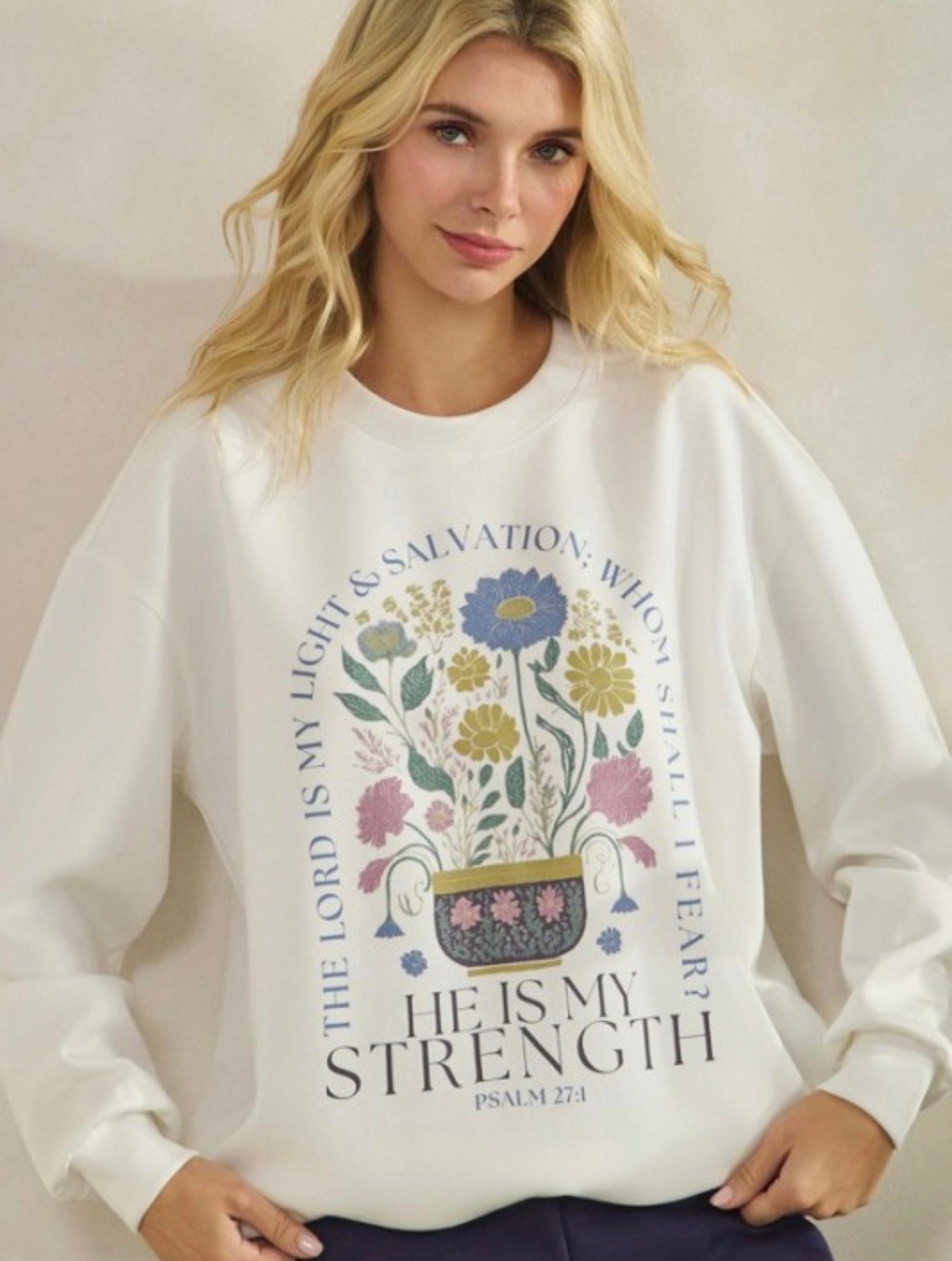 Scuba ‘He is my strength’ Crewneck