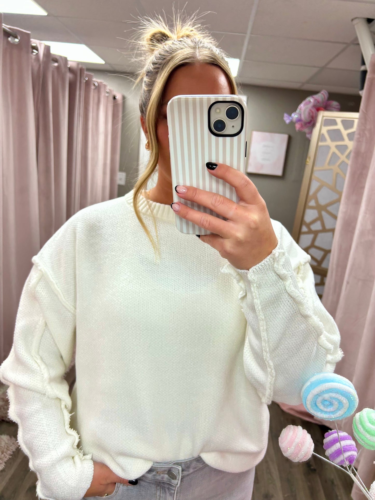 Exposed Seam Sweater