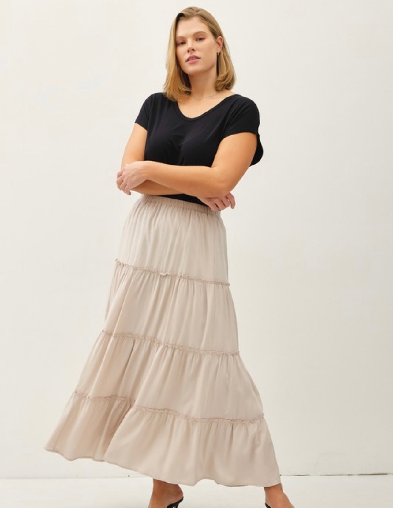 4 Tiered Maxi Skirt