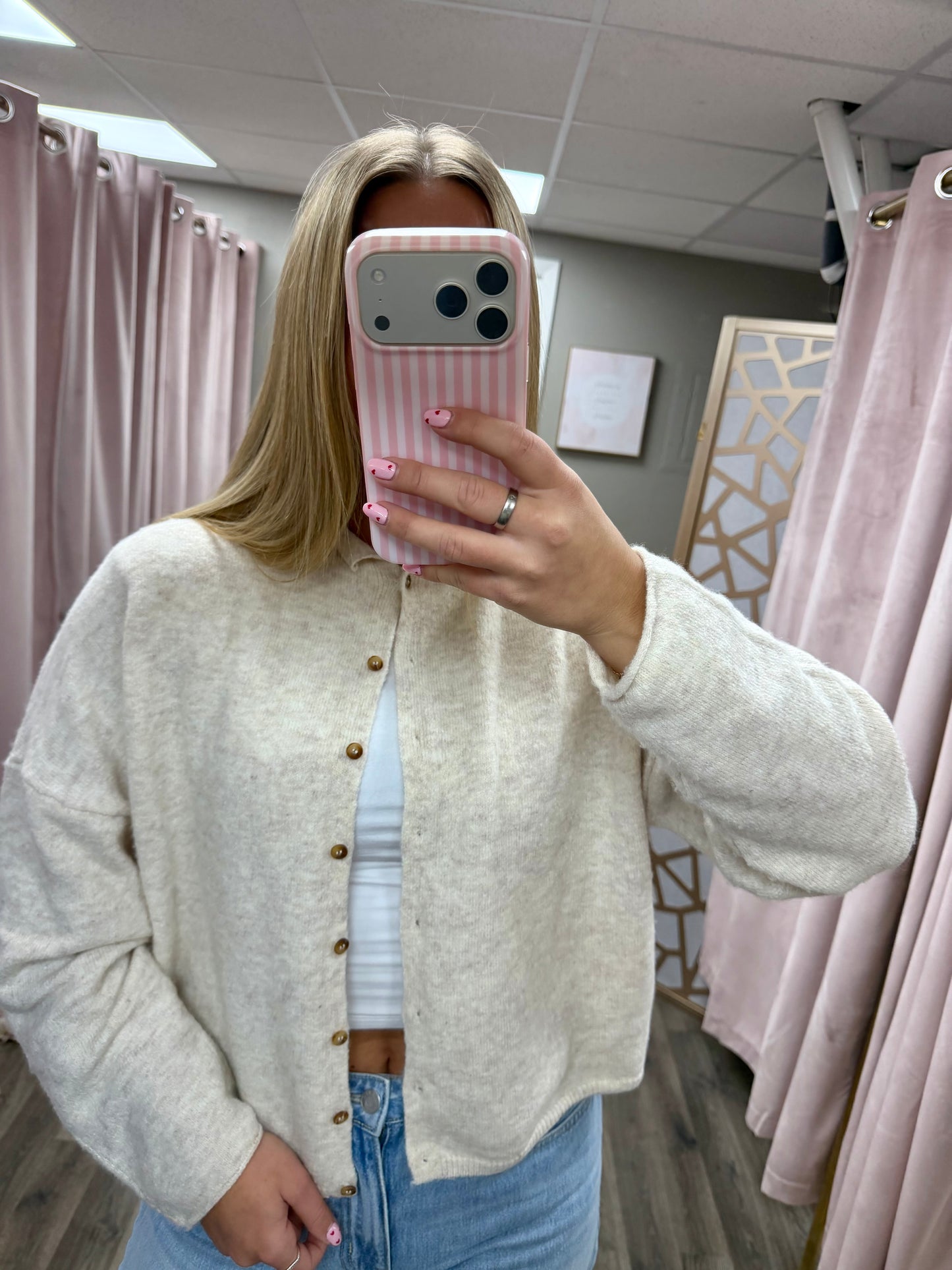 Collared Button Down Cardigan