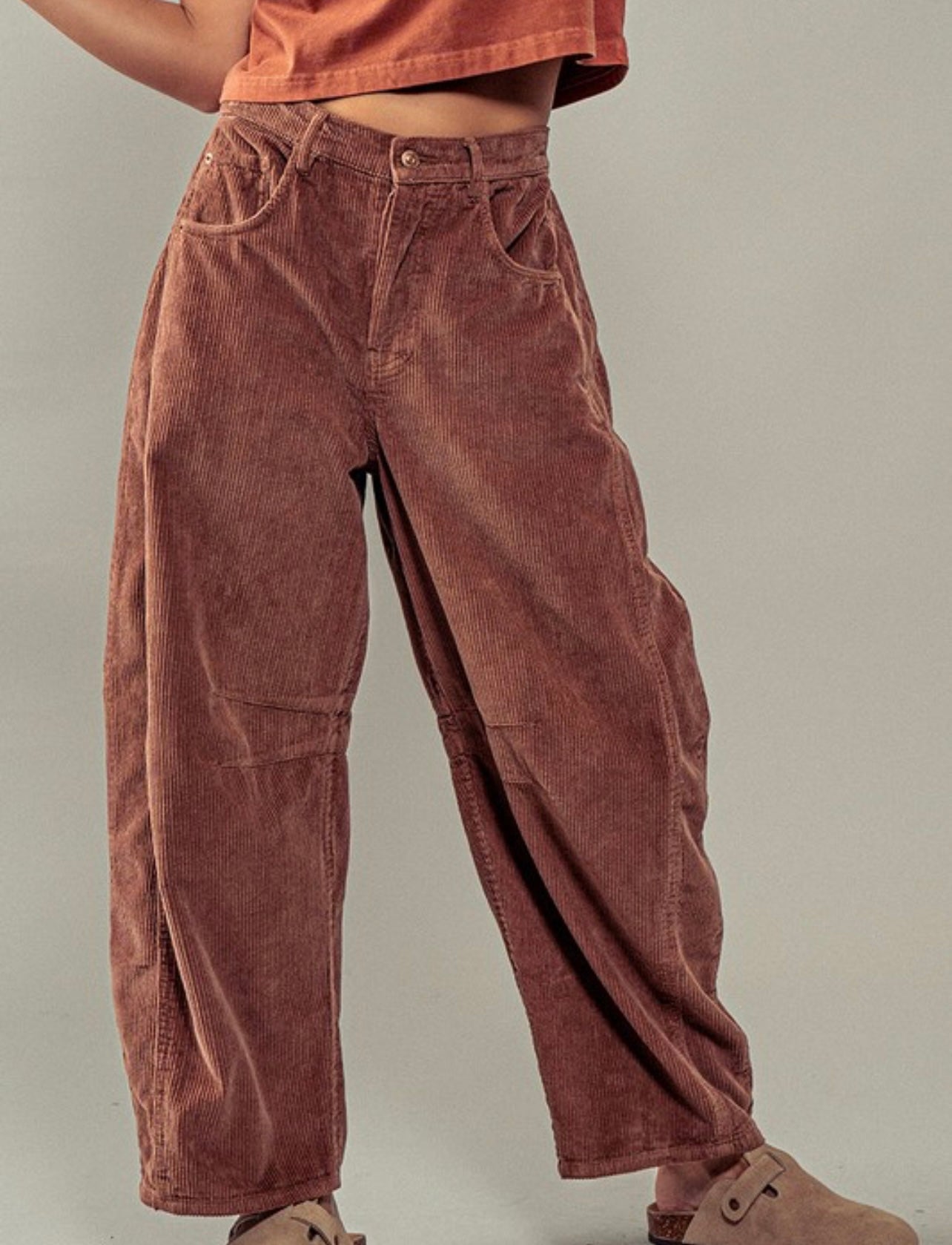Corduroy Barrel Jeans