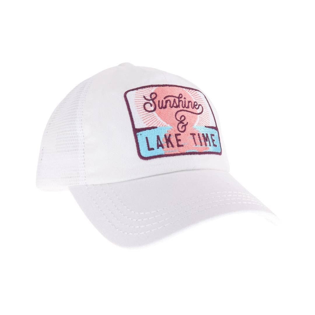 Embroidered Sunshine & Lake Time Patch C.C Hat