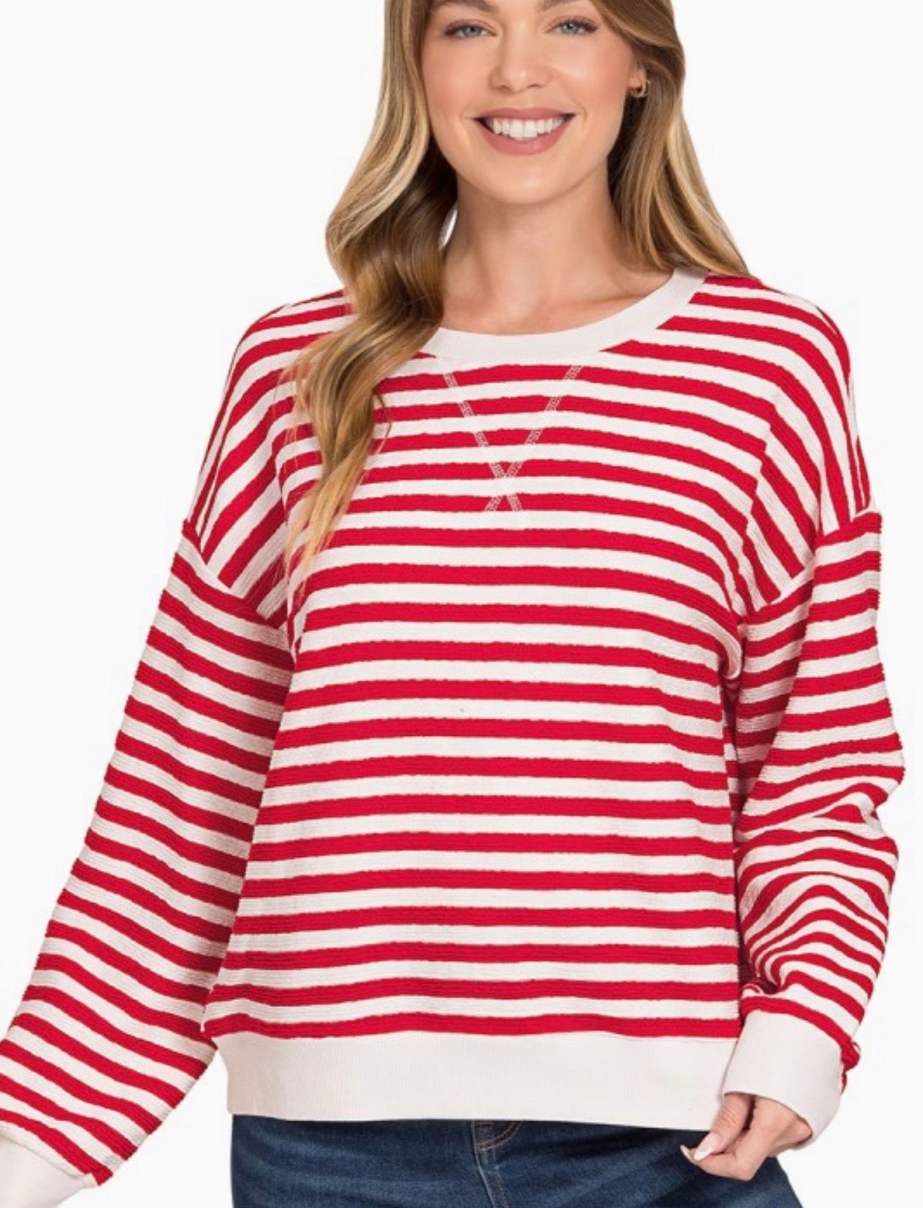 Striped Knit Pullover