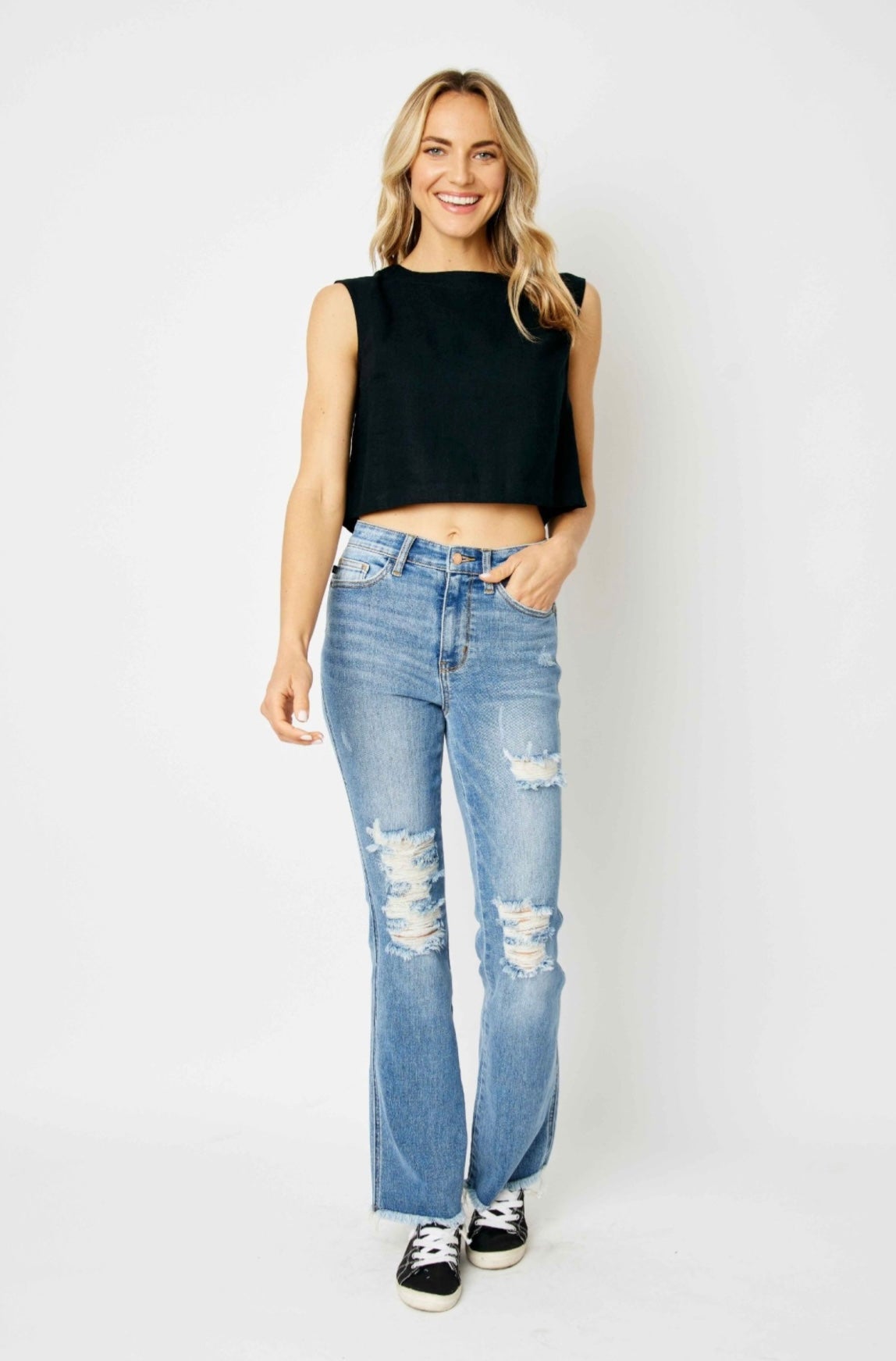 Judy Blue HW Destroy Bootcut Jean