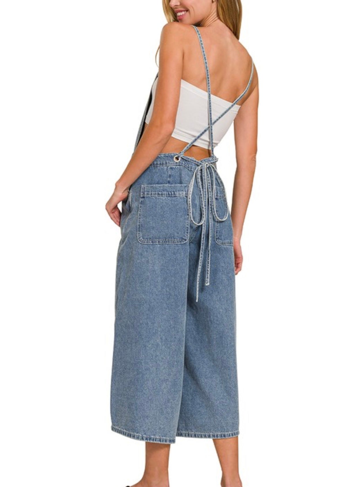 Washed Wide Leg Jumpsuit