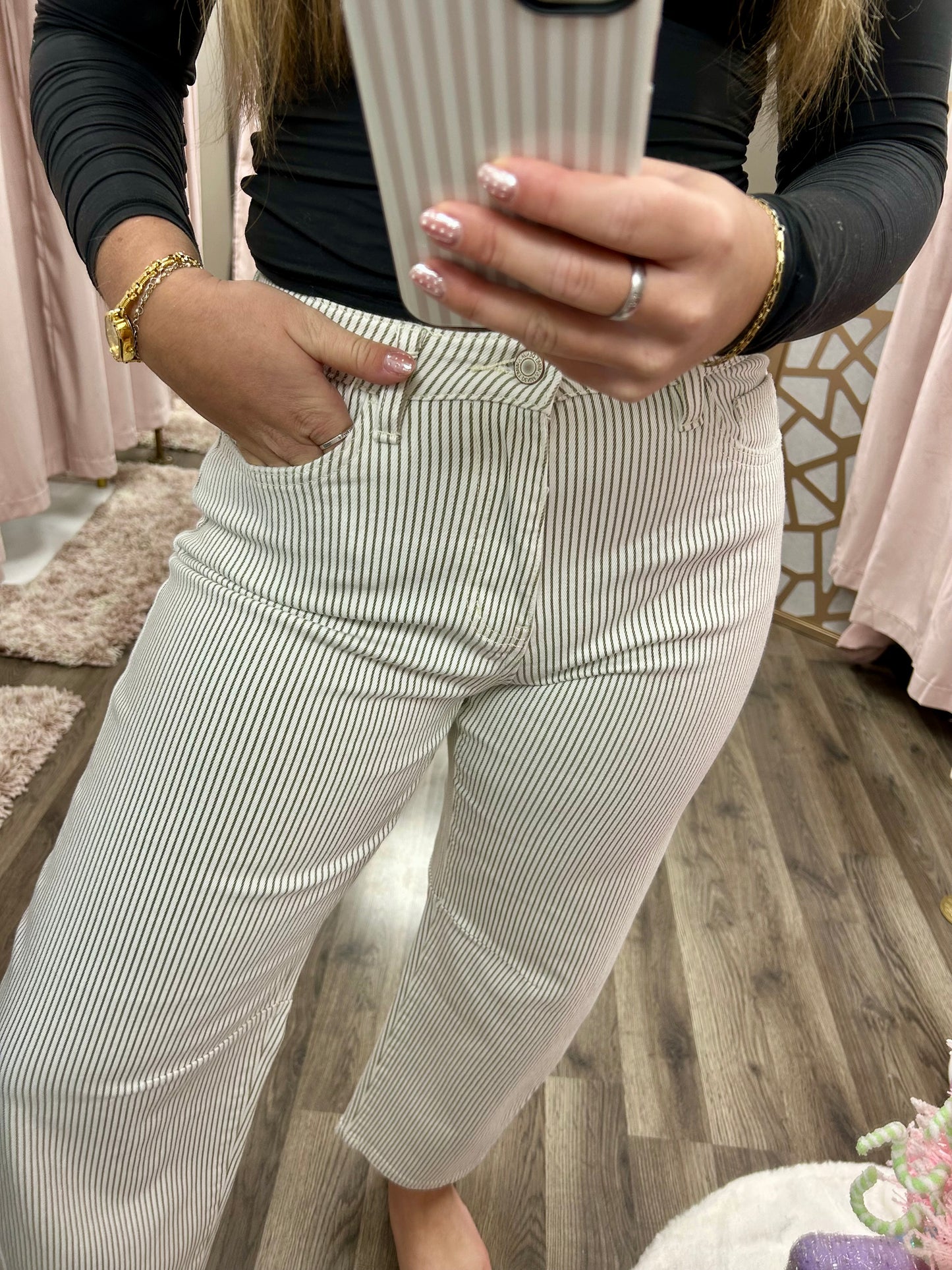 Vervet High Barrel Stripe Jean