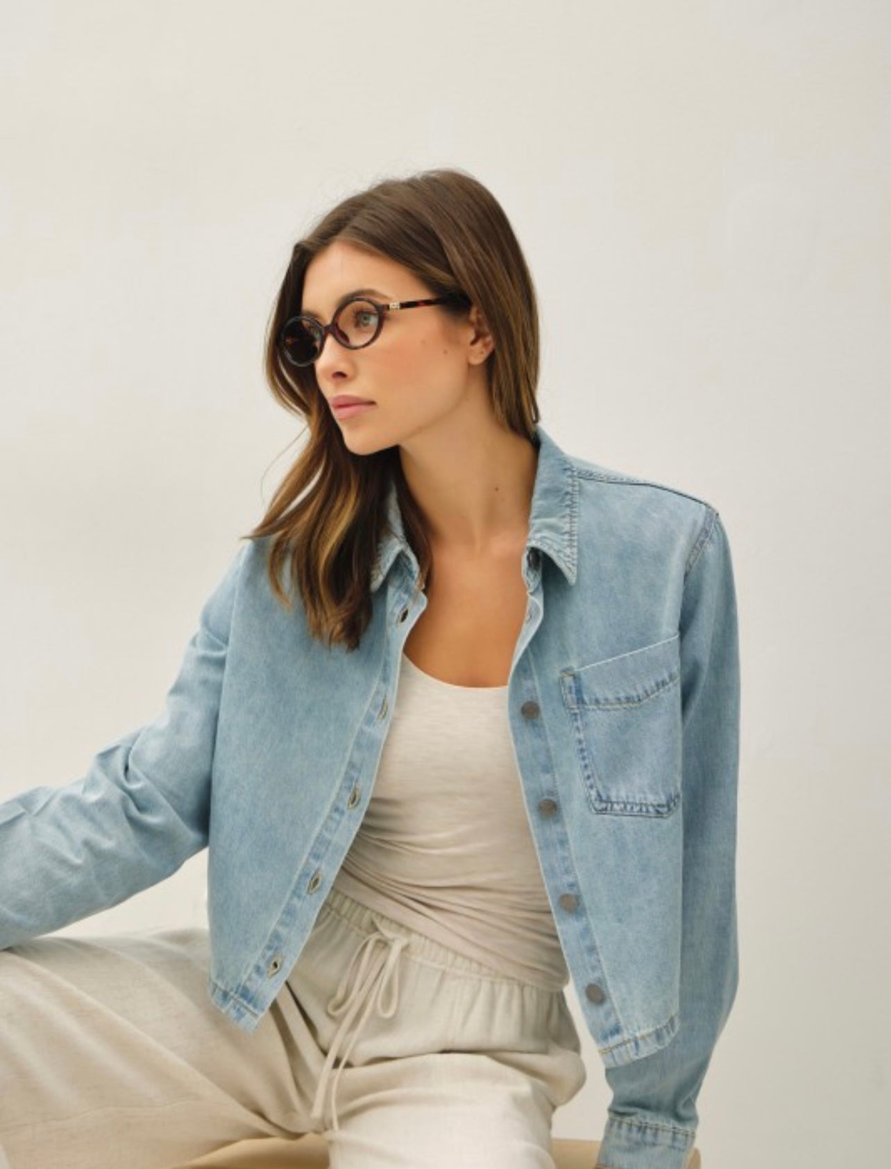 Crop Cut Denim Jacket