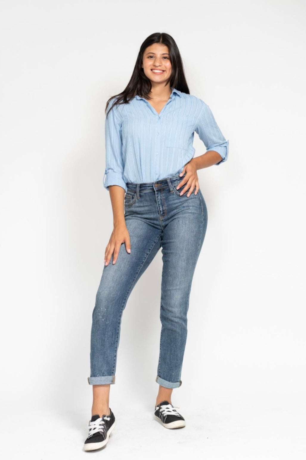 Judy Blue Bleach Splash Bf Jean Size 0