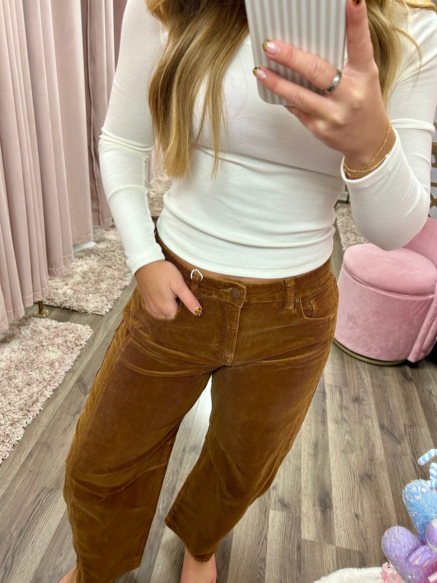 Risen Slouch Corduroy Barrel Pants