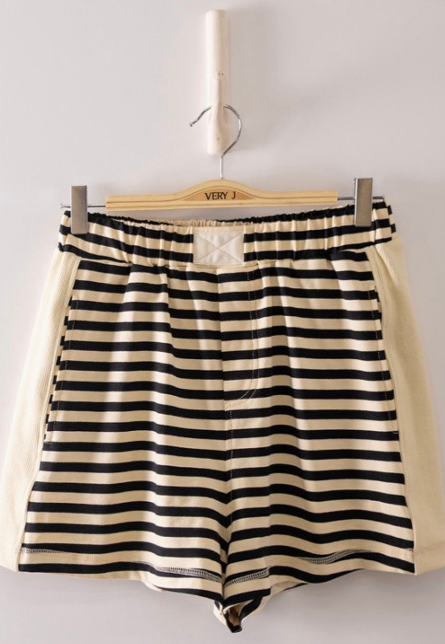 Striped Color Block Lounge Shorts