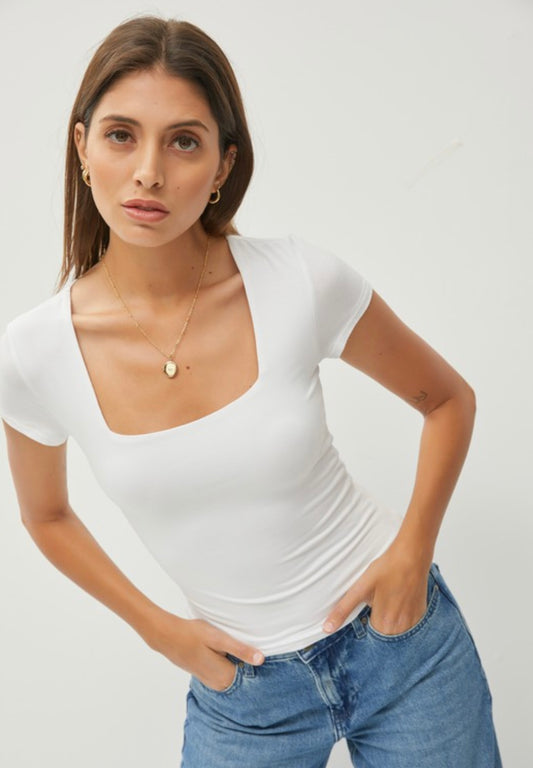 Butter Square Neck Tee