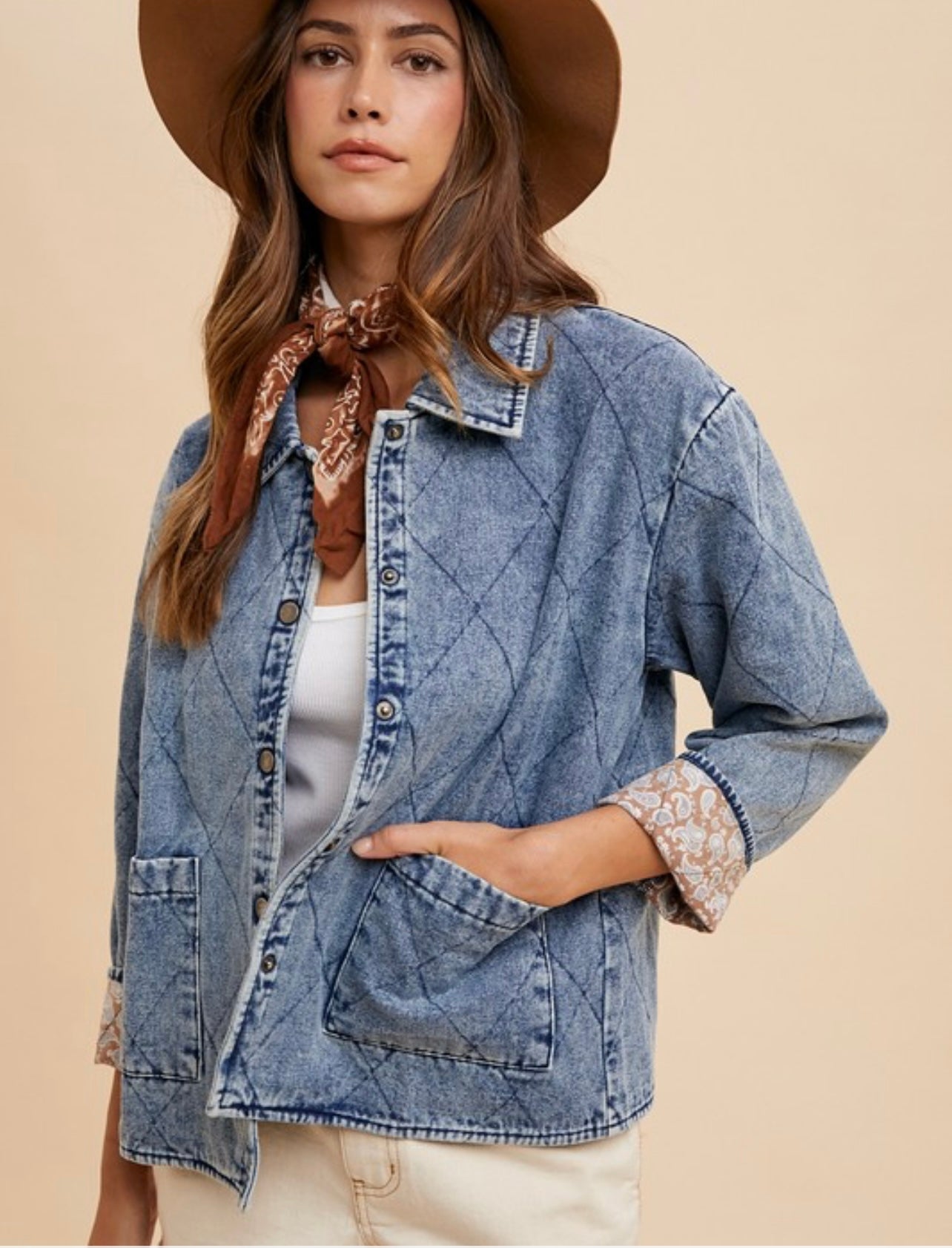 Quilted Denim Jacket