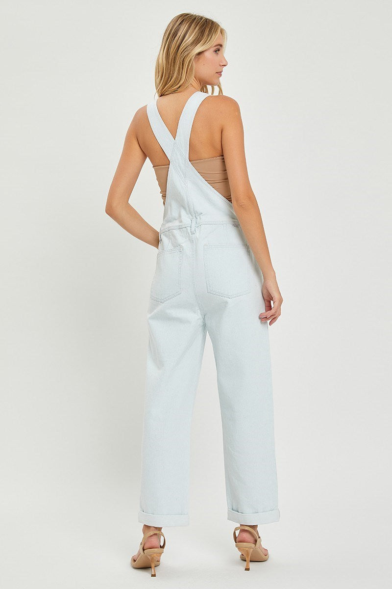 Oversized Cuffed Overalls