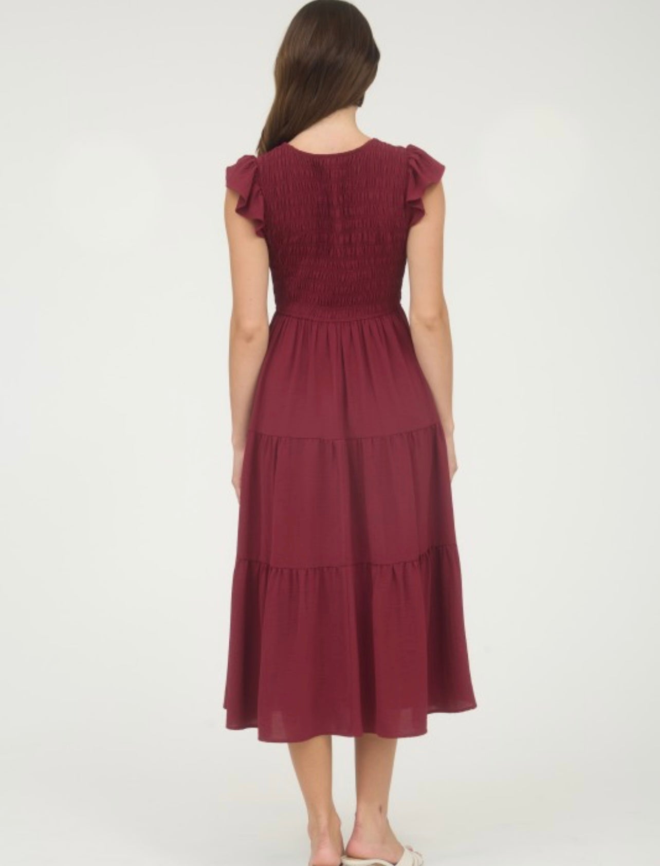 Flutter Sleeve Maxi Dress