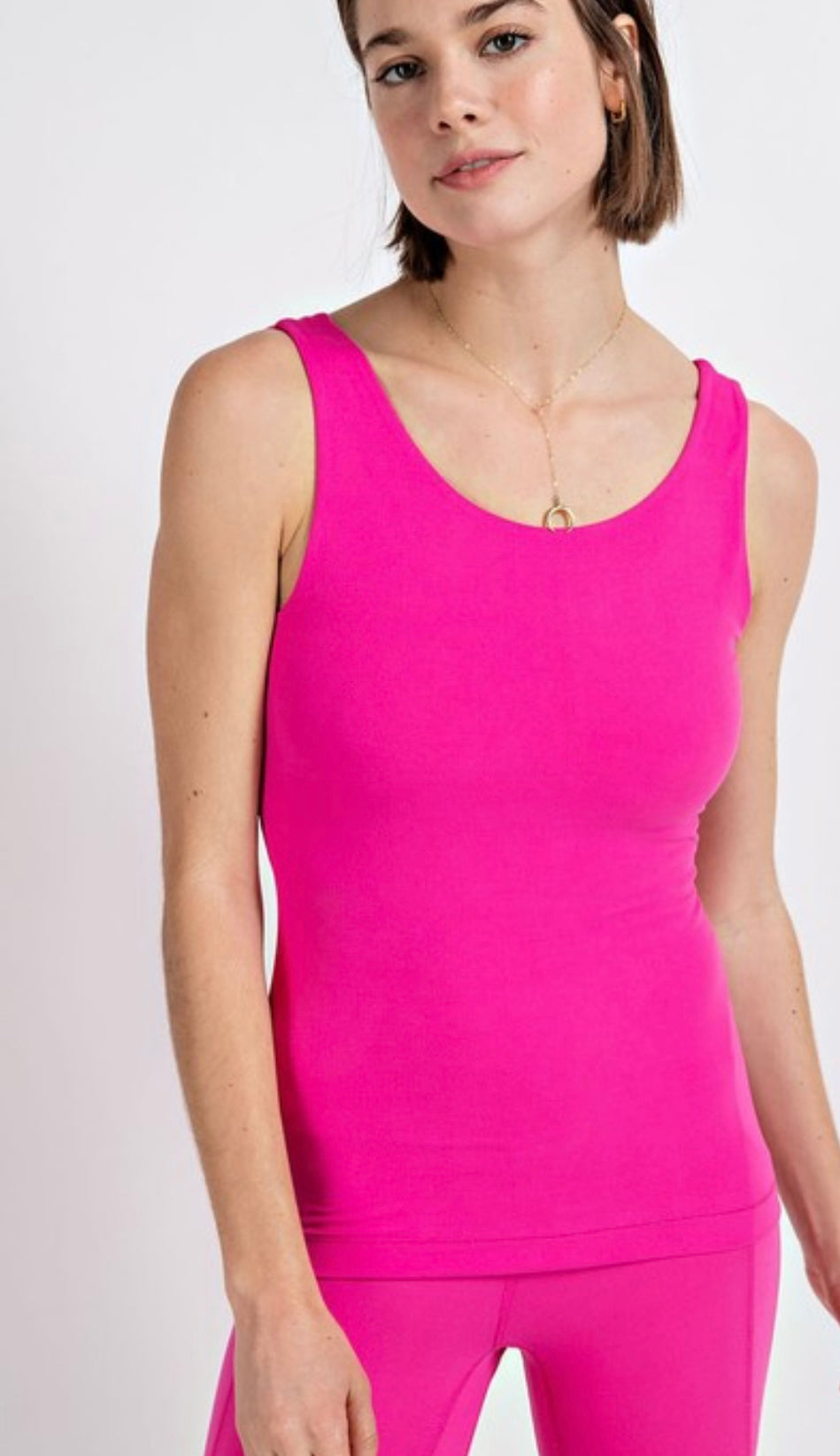 Butter Sleeveless Round Neck Tank