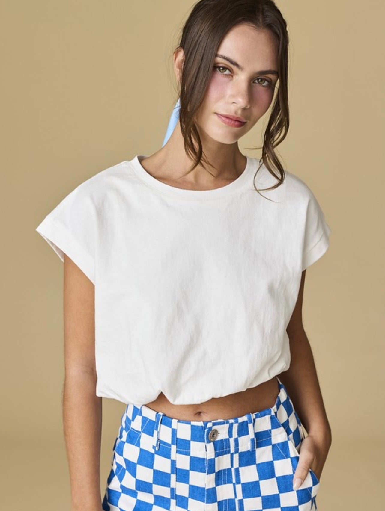 Loose Fit Bubble Hem Top