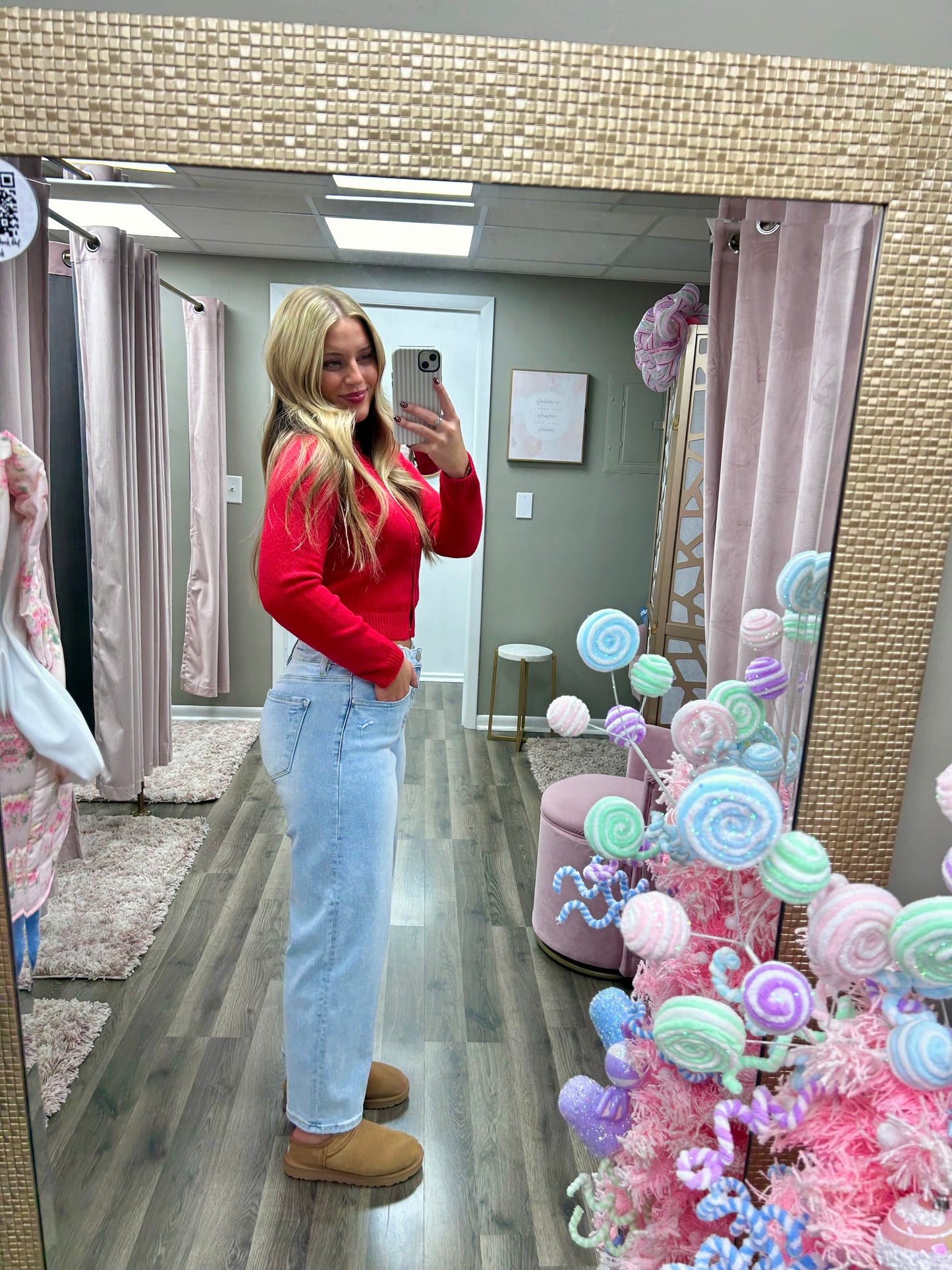 Risen High Rise Crop Barrel Jean