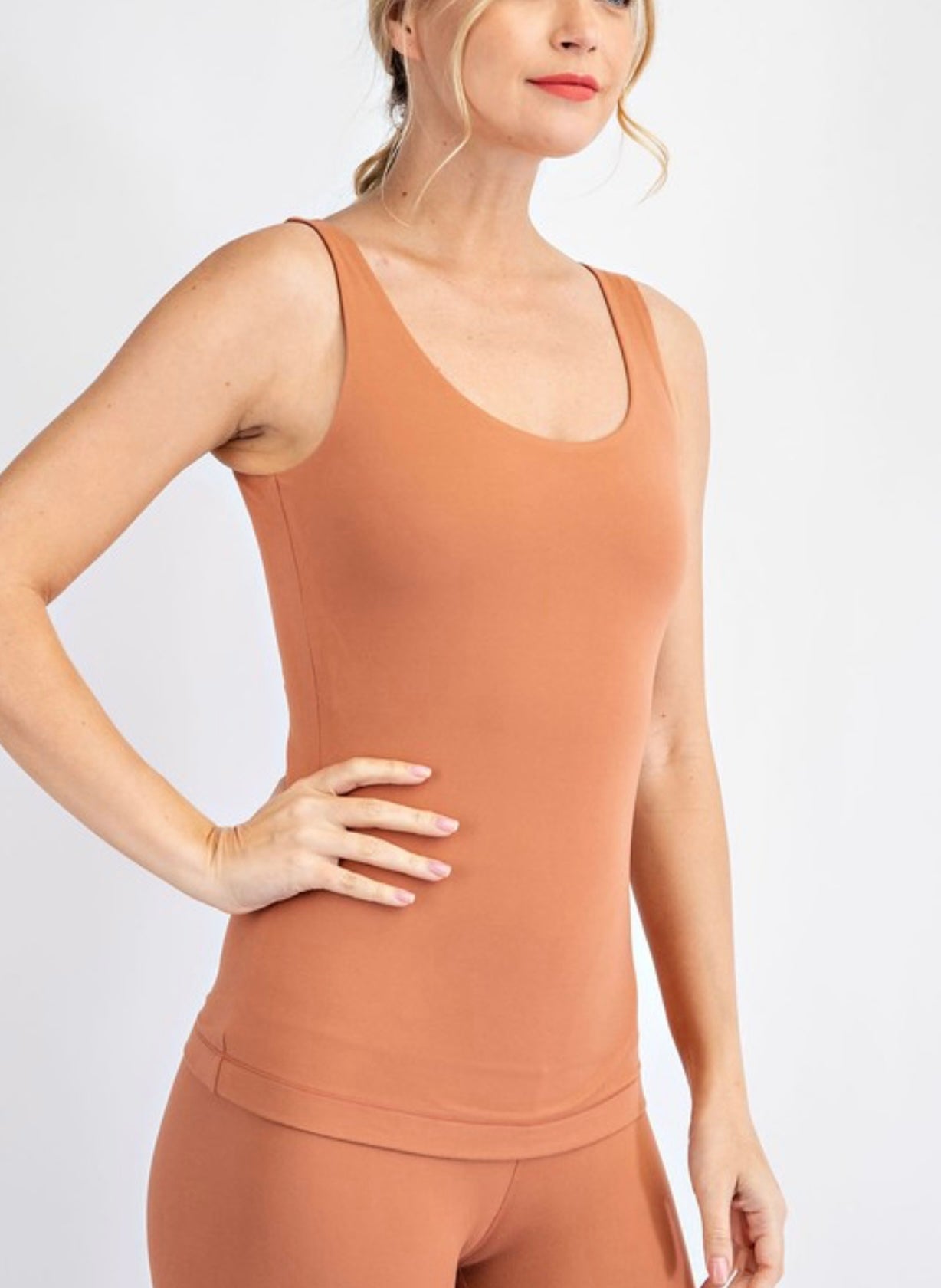 Butter Sleeveless Round Neck Tank