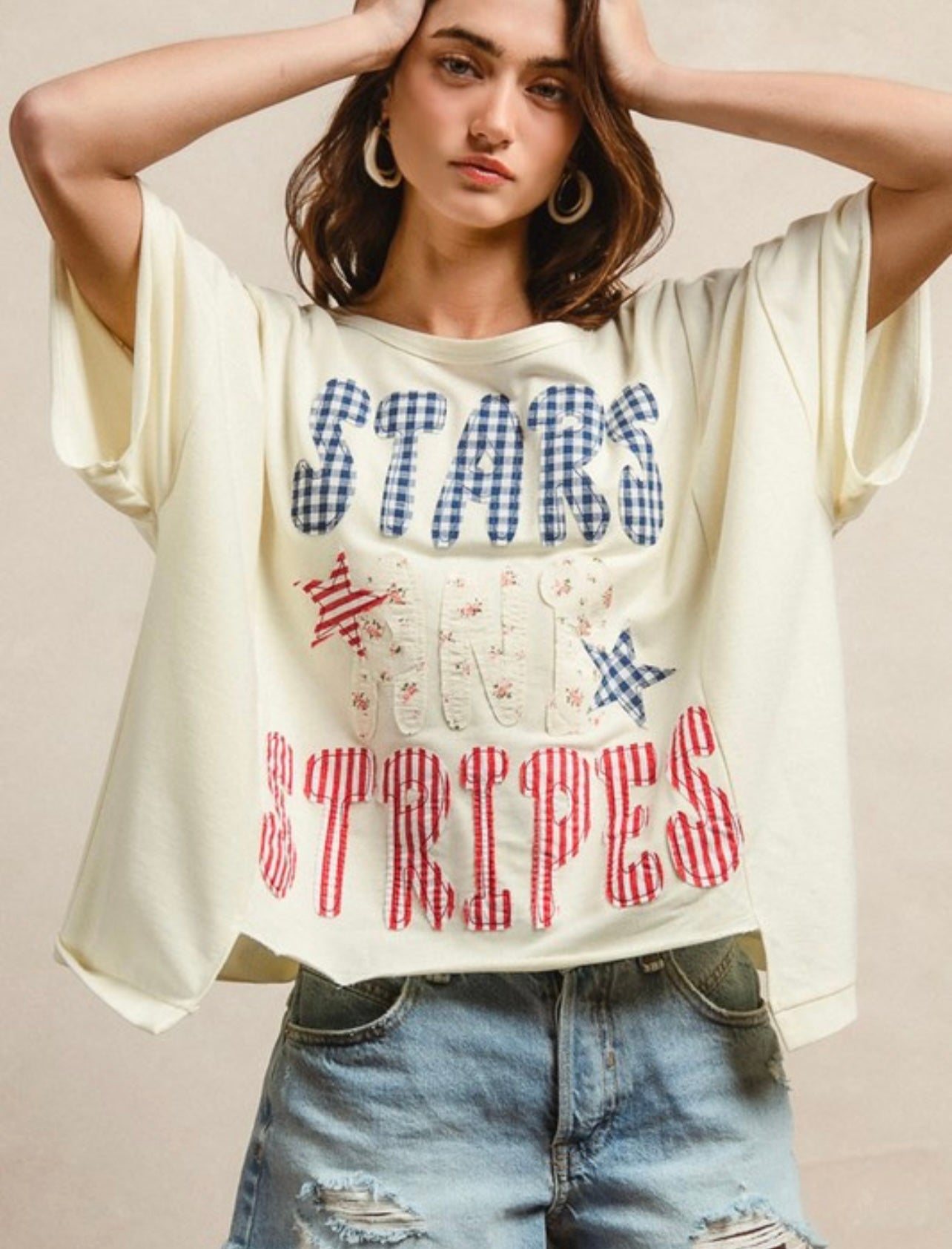 Stars and Stripes Patchwork Tee