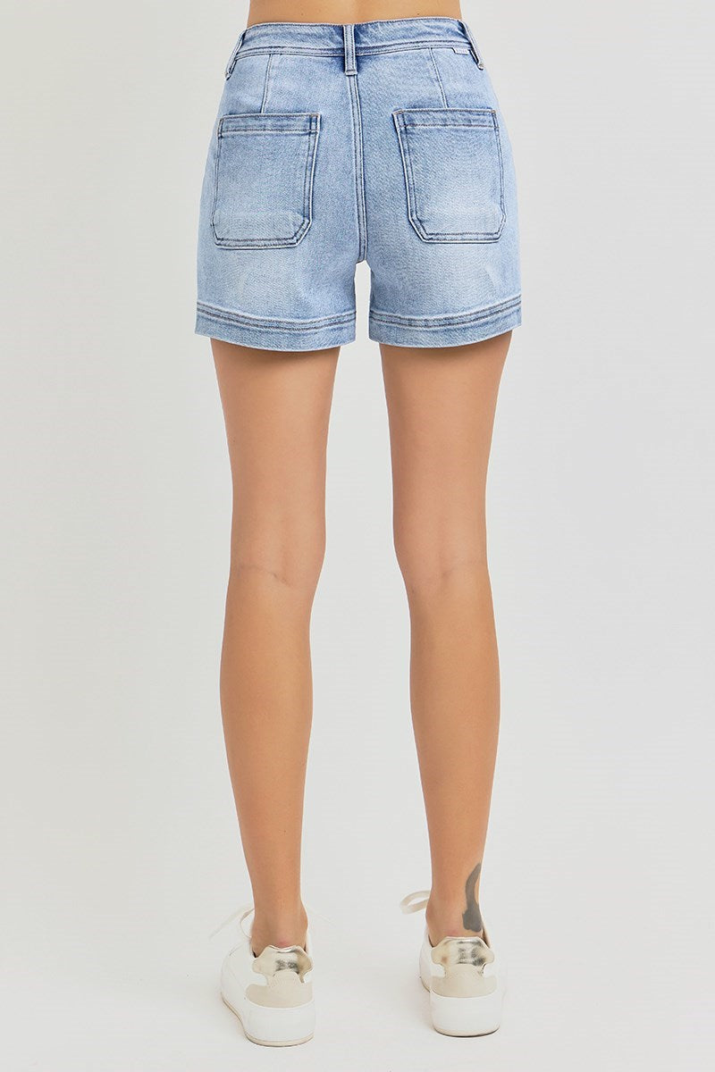 Risen High Rise Pocket Detail Short