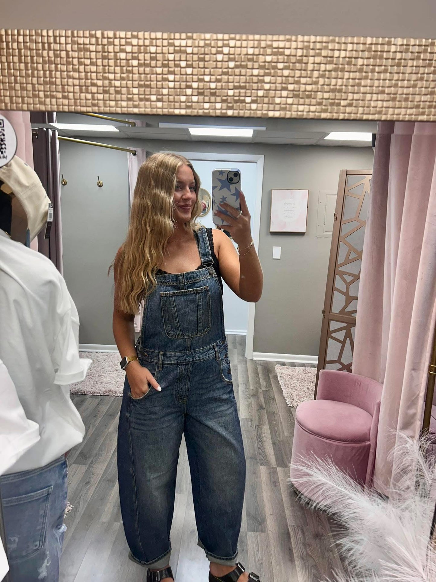 Cello Mid Waisted Barrel Overalls