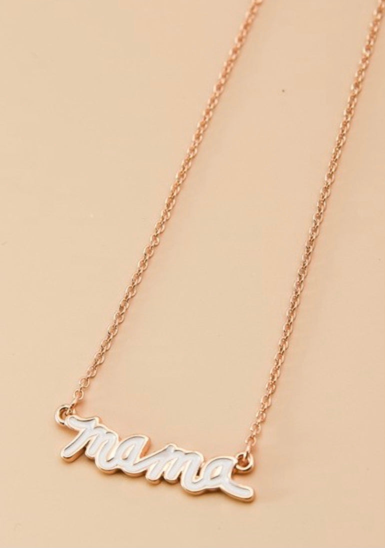 Carved Mama Necklace