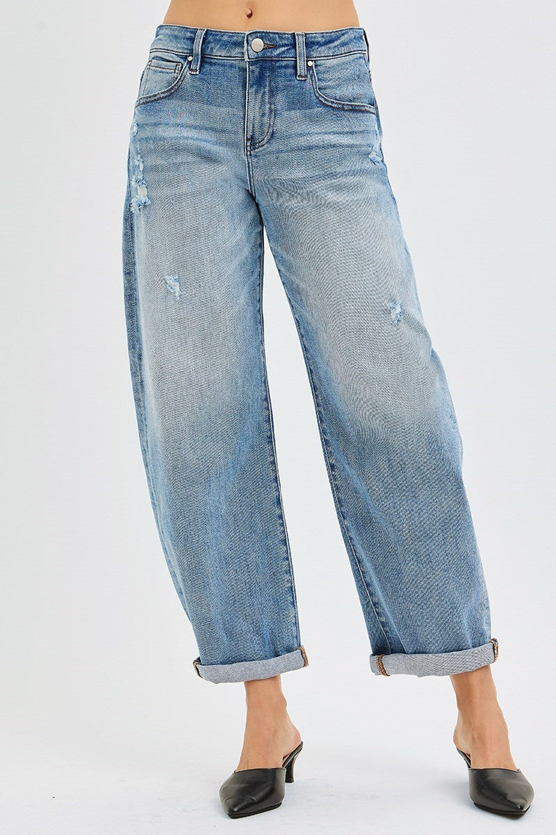 Risen Slouchy Cuffed Hem Jean