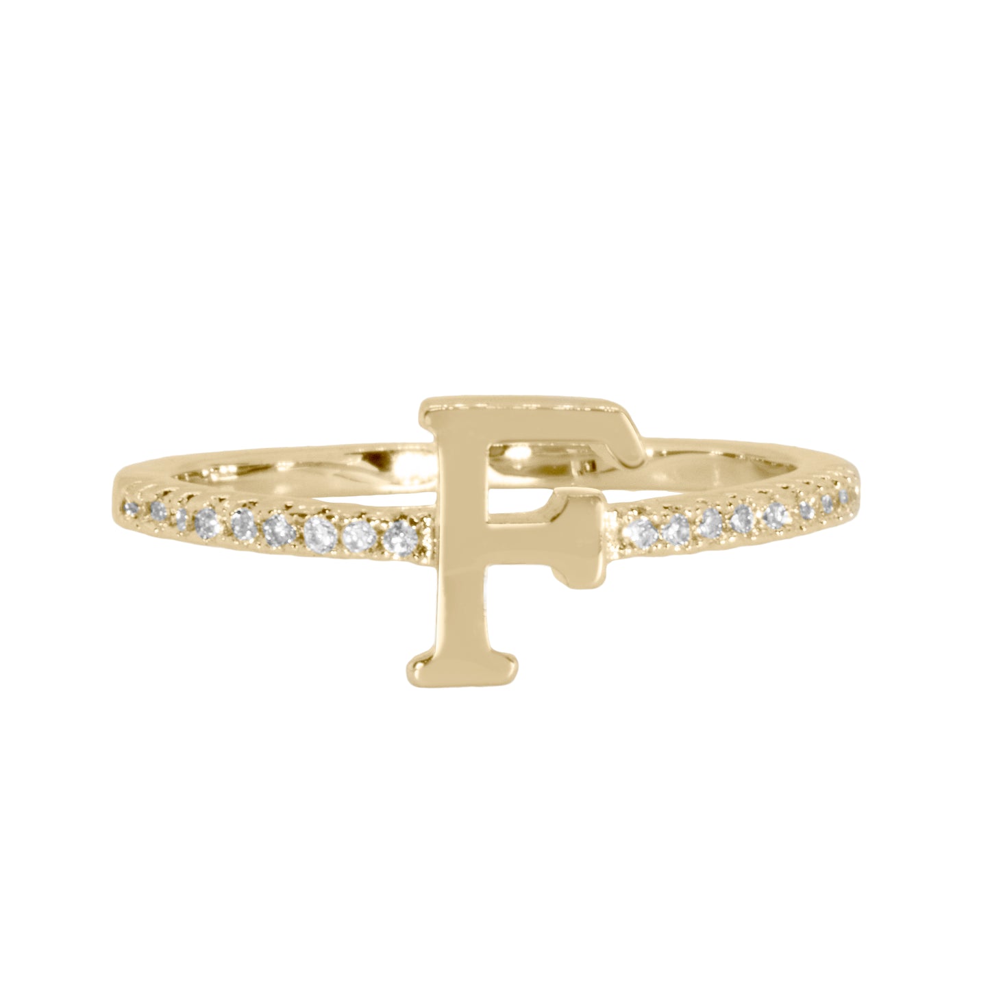 Gold Adjustable Initial Ring