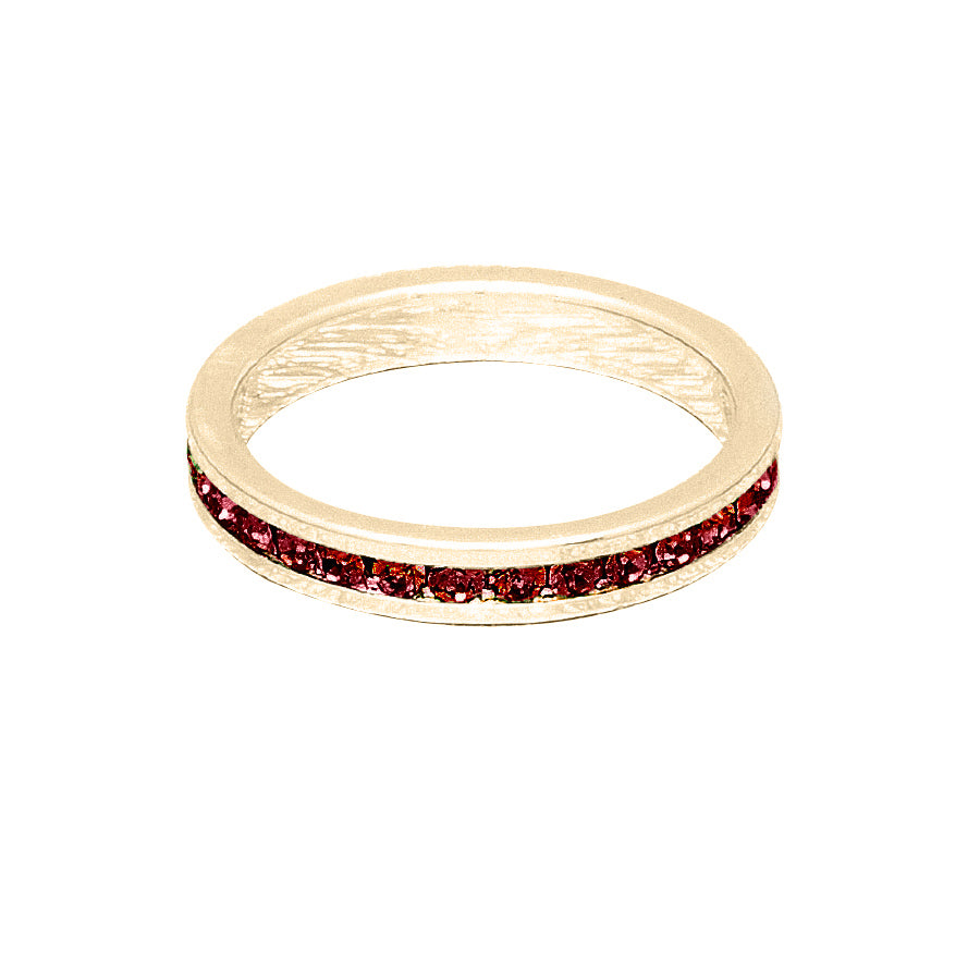 Birthstone Ring January Gold