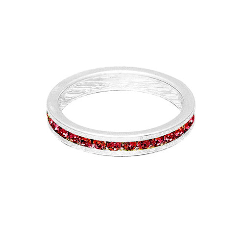 Birthstone Ring July Silver