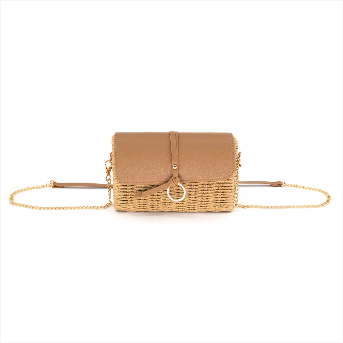 BC Bags Straw Crossbody Bag