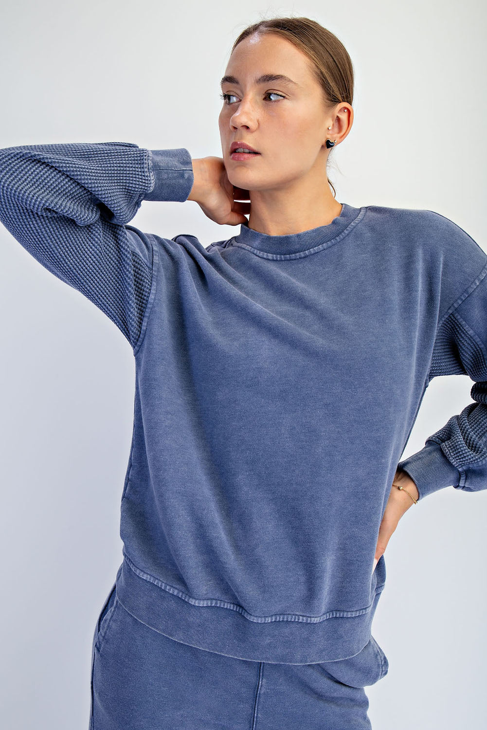 French Terry Waffle Sweatshirt