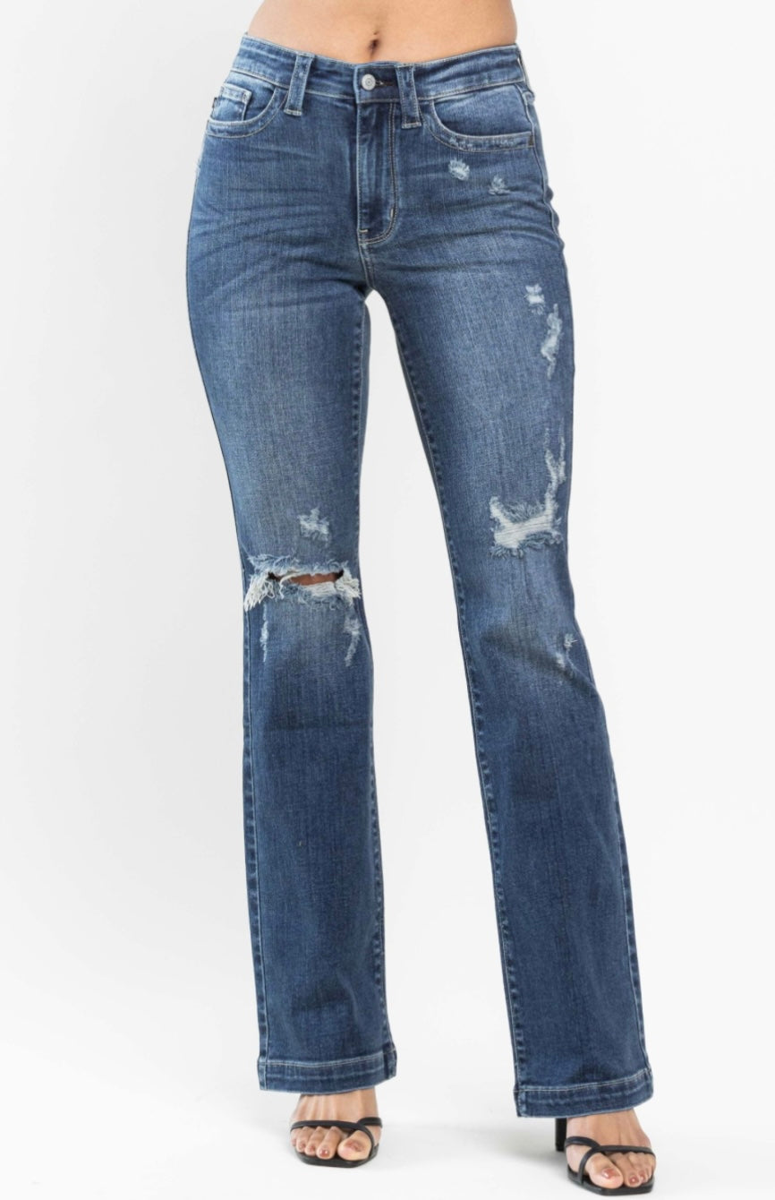 Judy Blue MR Hand Sand Bootcut Jean