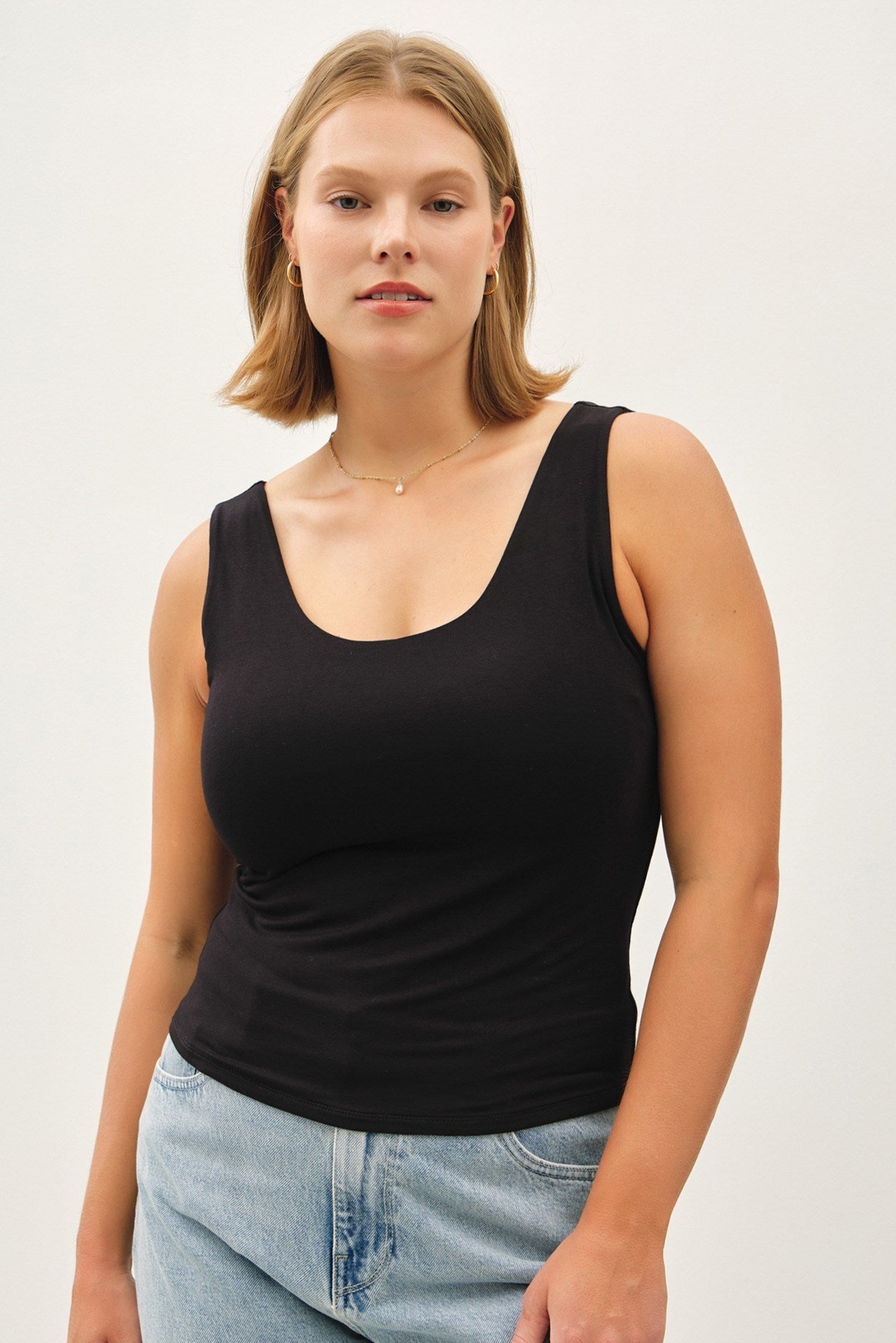 Plus Butter Scoop Neck Tank