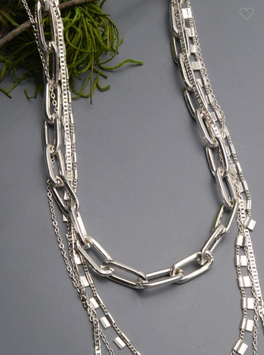 Silver Chunky Chain Necklace