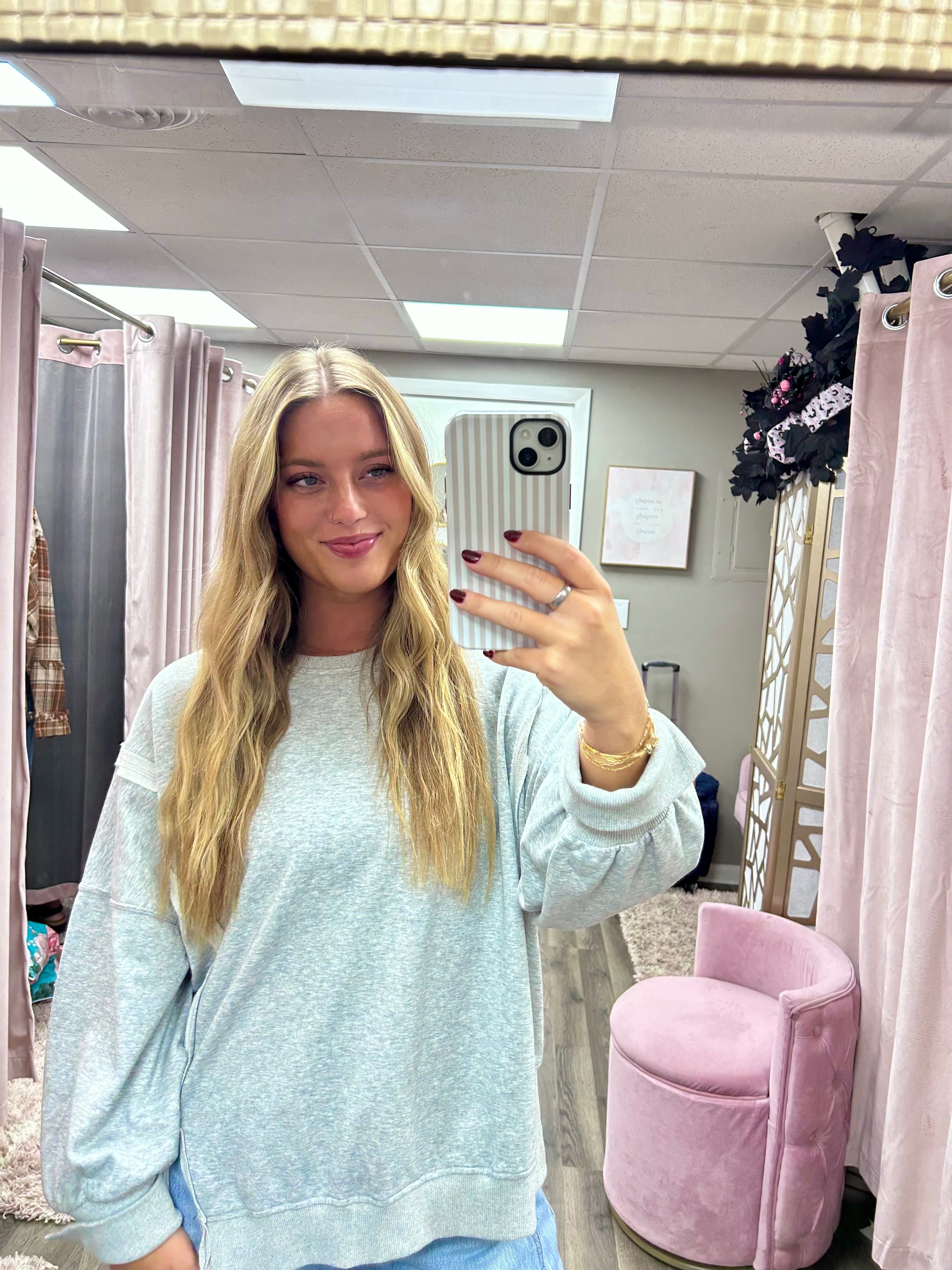 Oversized Slit Detailed Sweatshirt