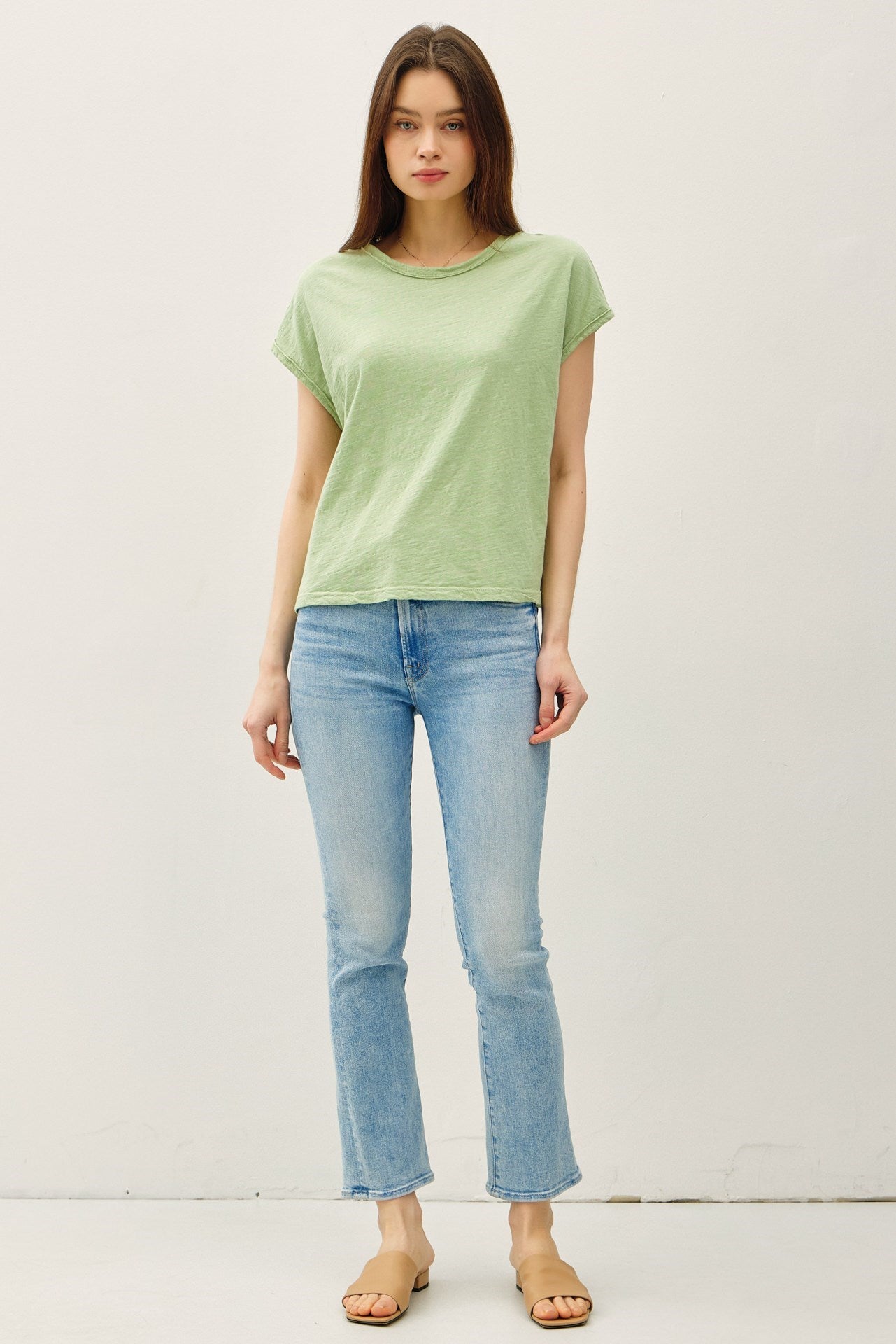 Classic Boxy Capped Sleeve Top