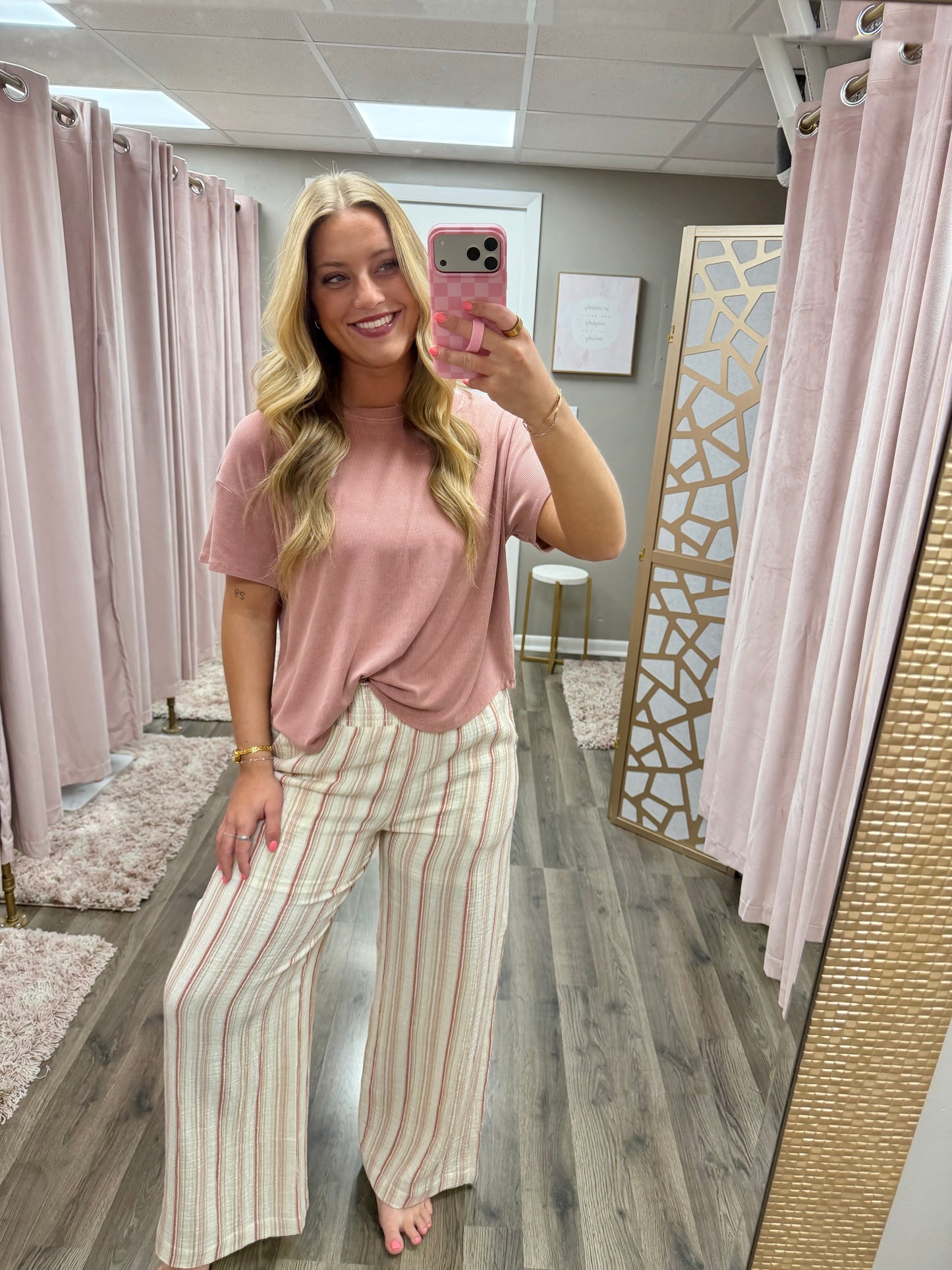 Double Gauze Wide Leg Pant