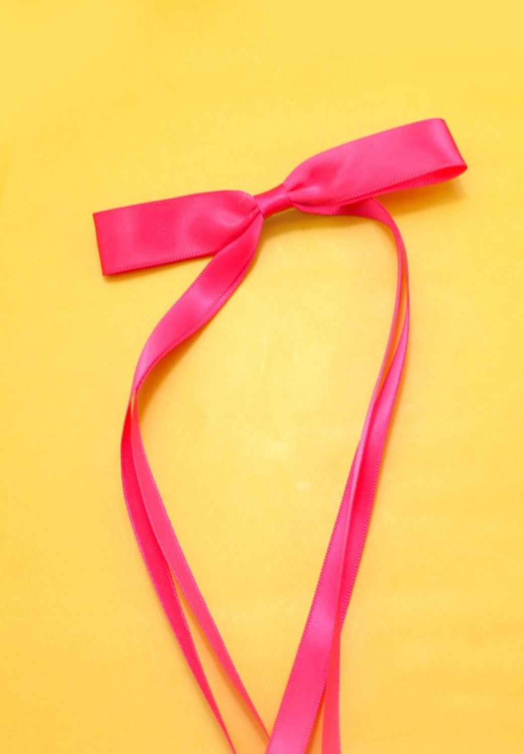 Long Satin Bow Clip