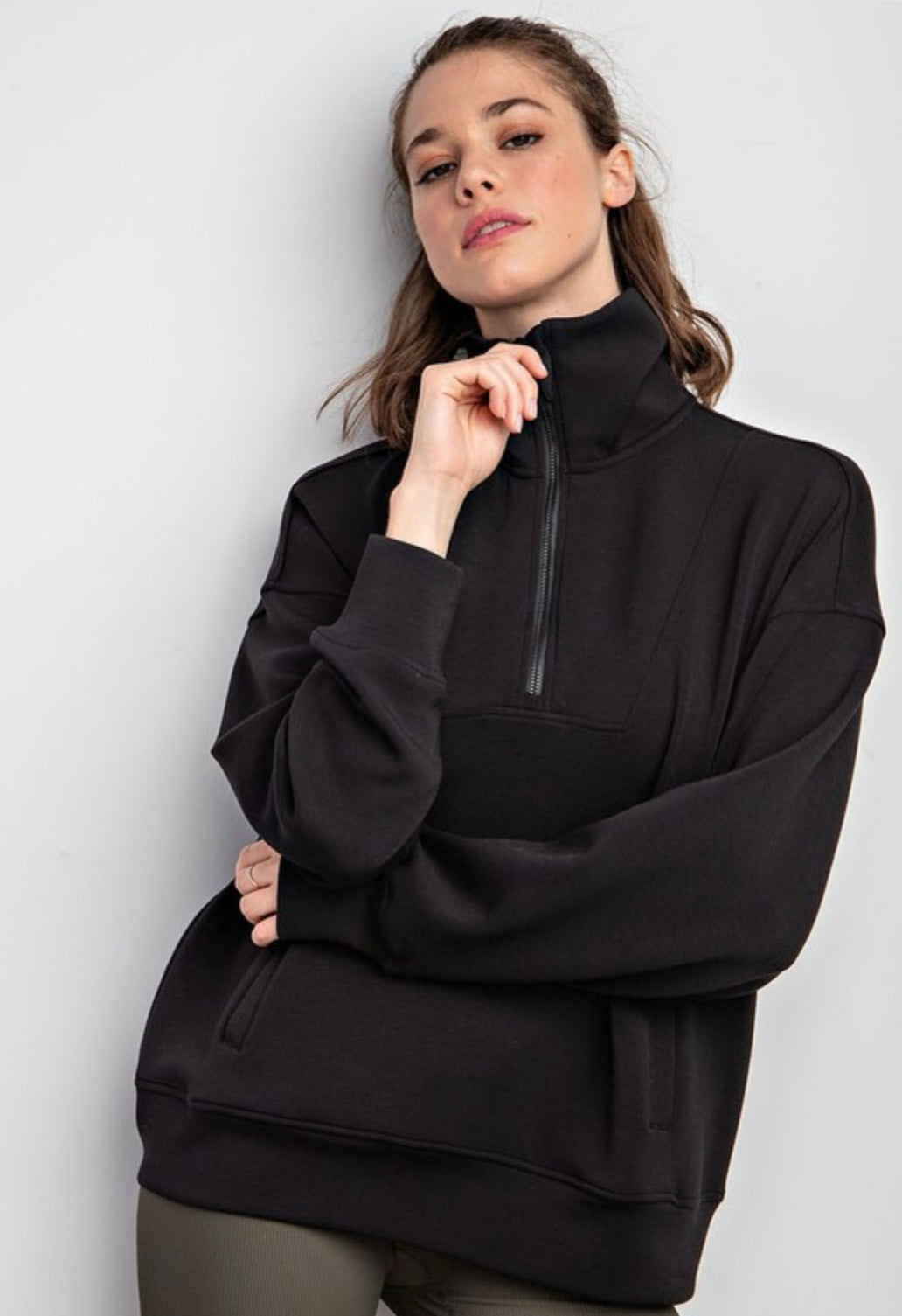 Poly Span Quarter Zip Pullover