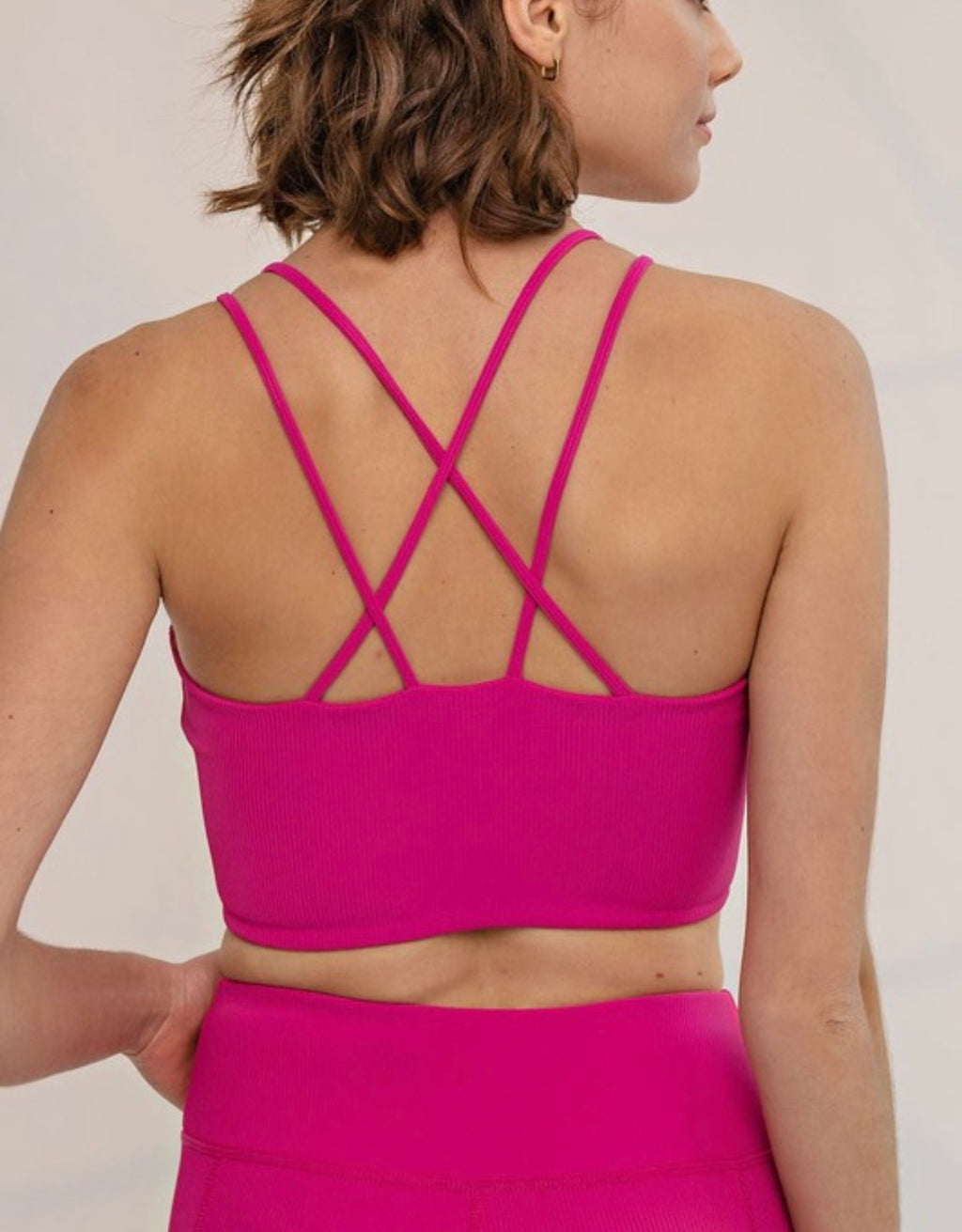 Nylon Rib Sports Bra