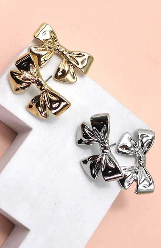 Classic Bow Stud Earrings