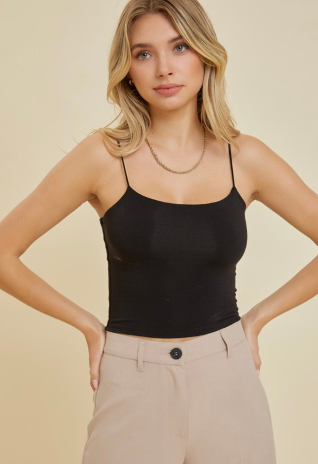 Spaghetti Strap Crop Tank